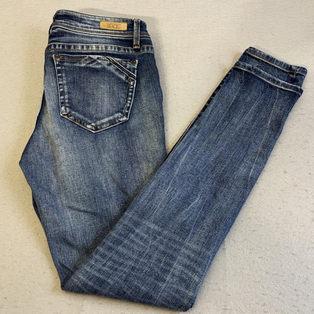 Buckle Black Fit No 53 Skinny Jeans Womens 29 Dark Wash Blue Stretch Denim Pants
